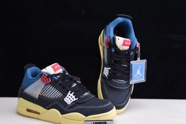 1st Kicks DC9533-001 OFF JORDAN 4 NOIR UNION RETRO AIR 0803